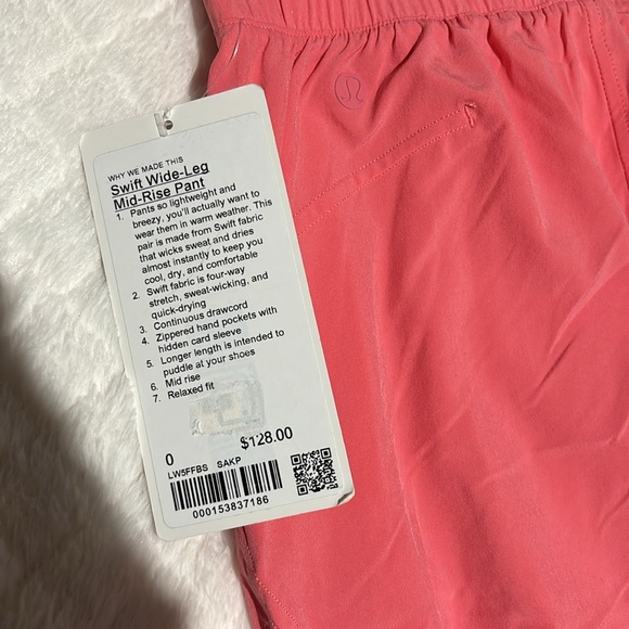 Lululemon Swift Wide Leg Mid Rise Pant - Picture 3 of 3